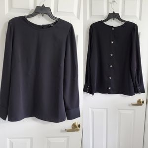 Ann Taylor Back Button Detail Blouse